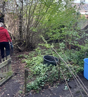 tuin leeghalen ontruiming de zwart