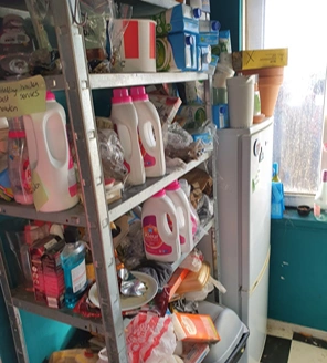 stelling vol met afval