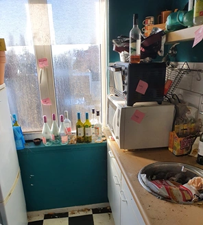 keuken die word opgeschoond