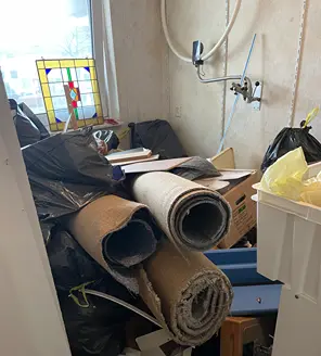 rollen tapijt en meer grof afval